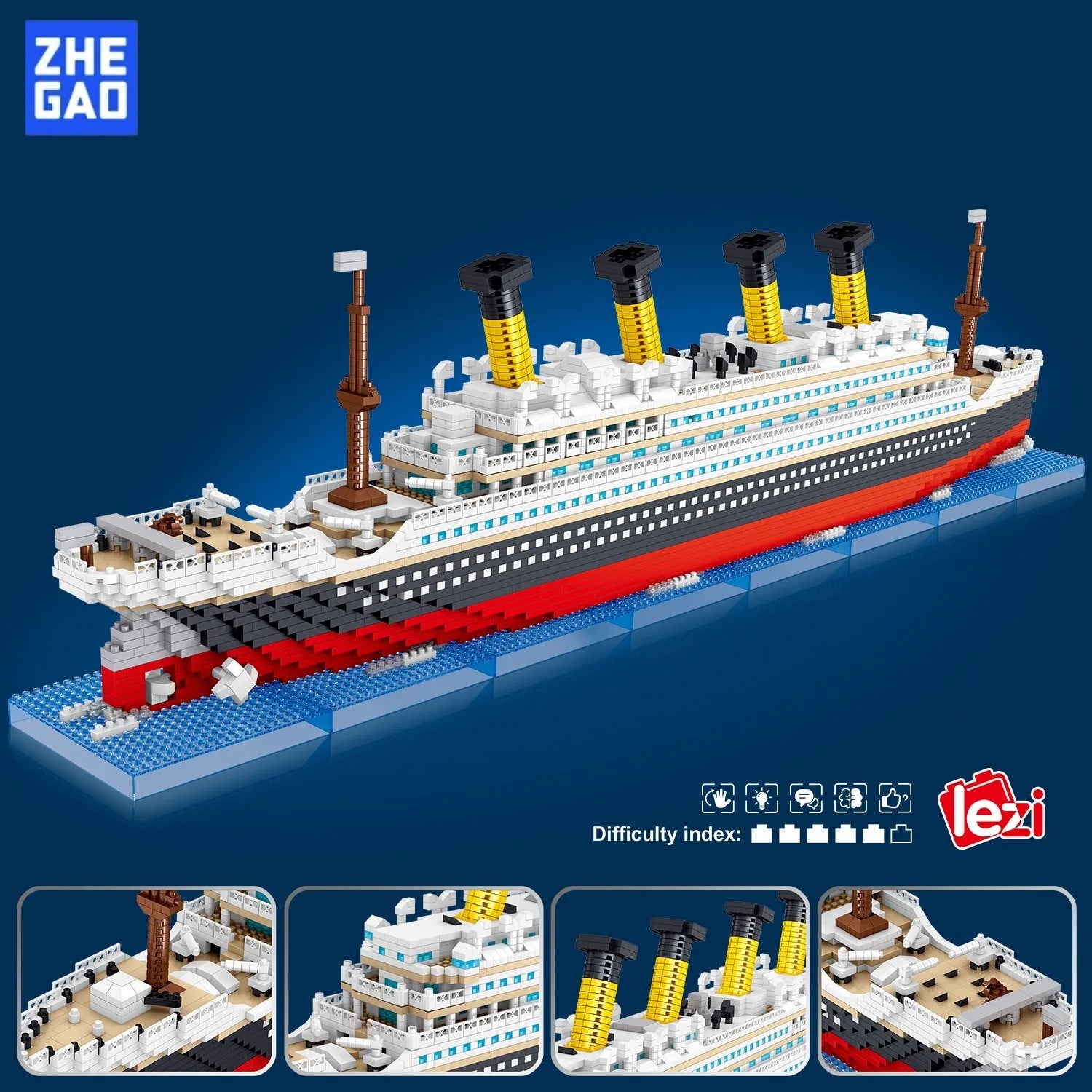 Titanic Croisière Édition Prestige Briques Miniatures Pour Enfants Somptueuse Construction 4 404 Pièces by Mon Labubu