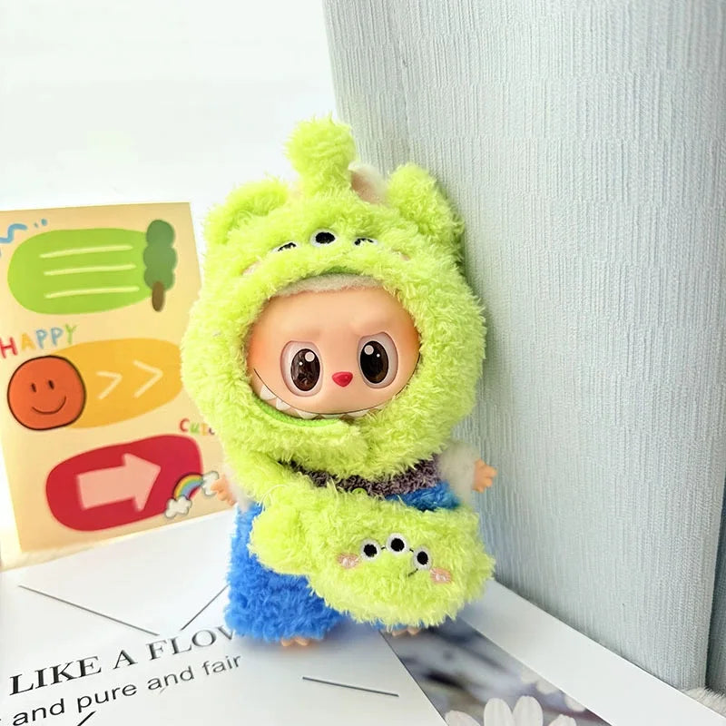 Labubu Combinaison Poupée Panda Macaron 15 et 17 cm Échelle 1 sur 8