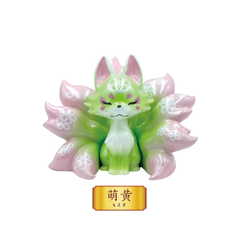 Figurine Renard à Neuf Queues Flower Bud – Série Four Seasons