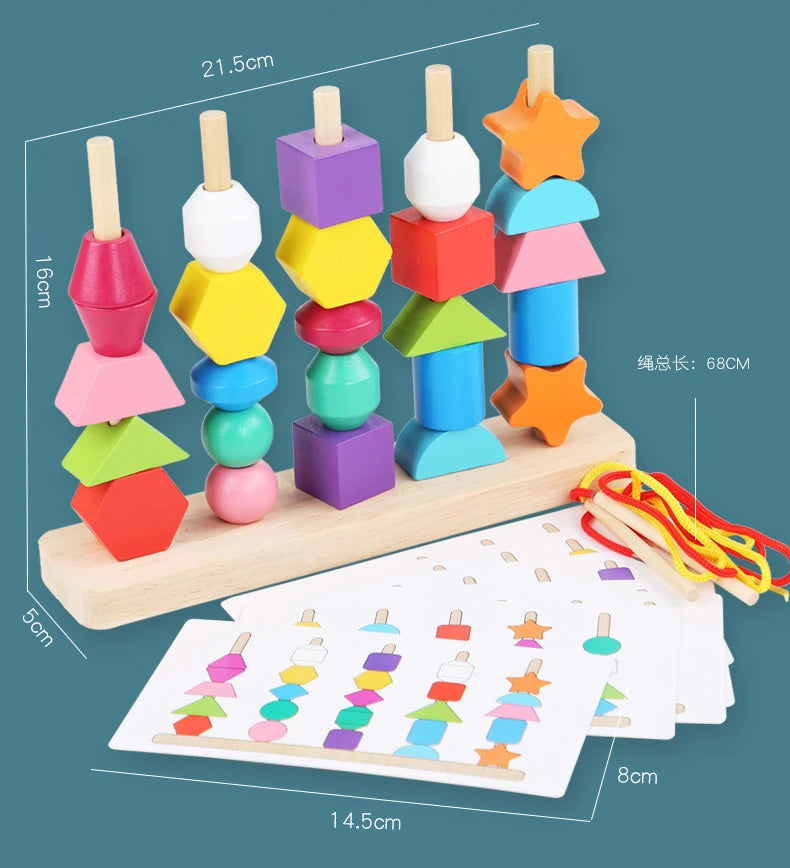 Jeu Montessori Bois Puzzle Couleurs Et Formes Bébé Édition Limitée Élégante Collection Bois Durable by Mon Labubu