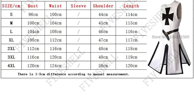 Costume cape médiévale à capuche – Noir et rouge