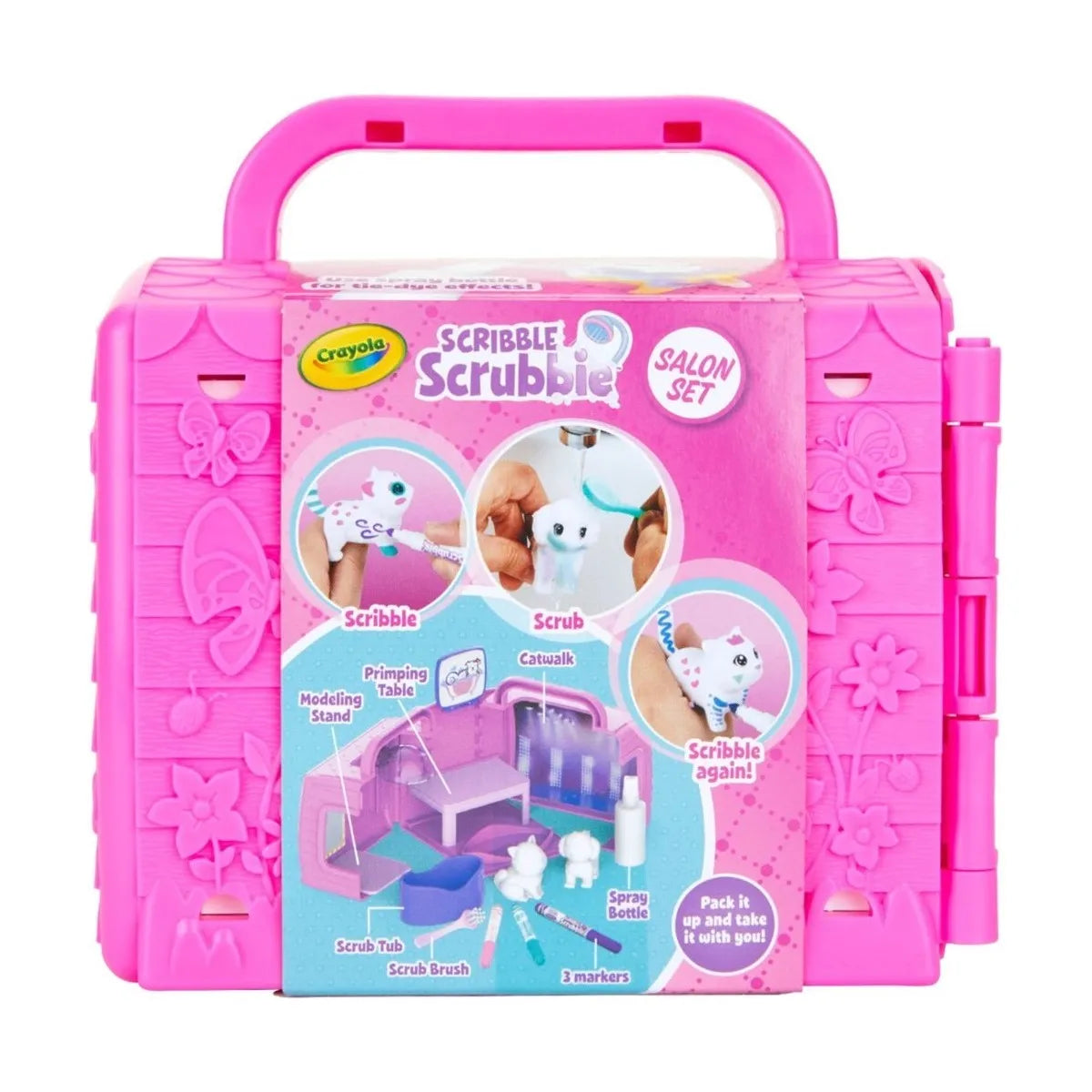 Crayola – Washimals Beauty Salon Mallette avec Animaux à Colorier