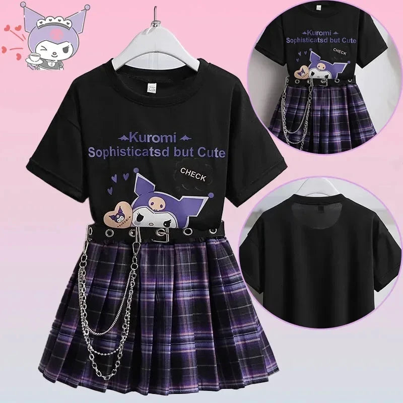 Kuromi – T-Shirt- und Rock-Set