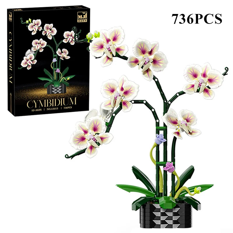 Mon Bubu Kawaii – Blocs de Construction Fleurs en Pot – Coffret Cadeau