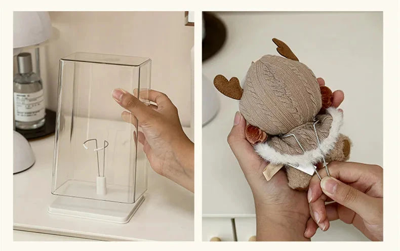 Staubdichte, transparente Acryl-Vitrine