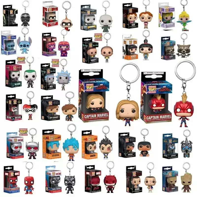 FUNKO Captain America Inro Man Deadpool Spider Man Thanos Thor porte-clés jouets poupée en vinyle figurines de jouets à collectionner meilleur cadeau pour enfant