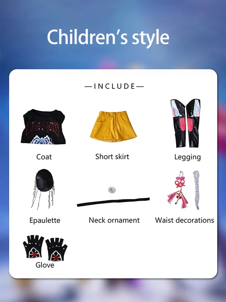 Rumi Cosplay Halloween Costume K-Pop Demon Hunters Zoey Mira Character Major Role Play Costume 3D Prints for Stage Performance