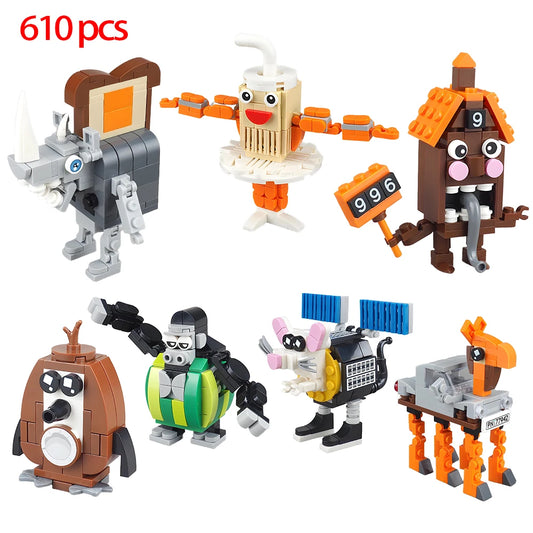 MOC – Italian brain bricks, Tung Tung Sahur figurines, Tralalero Tralala building blocks, toys for boys, birthday gifts