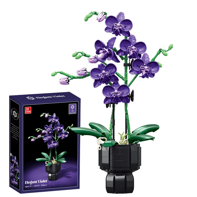 Mon Bubu Kawaii – Blocs de Construction Fleurs en Pot – Coffret Cadeau