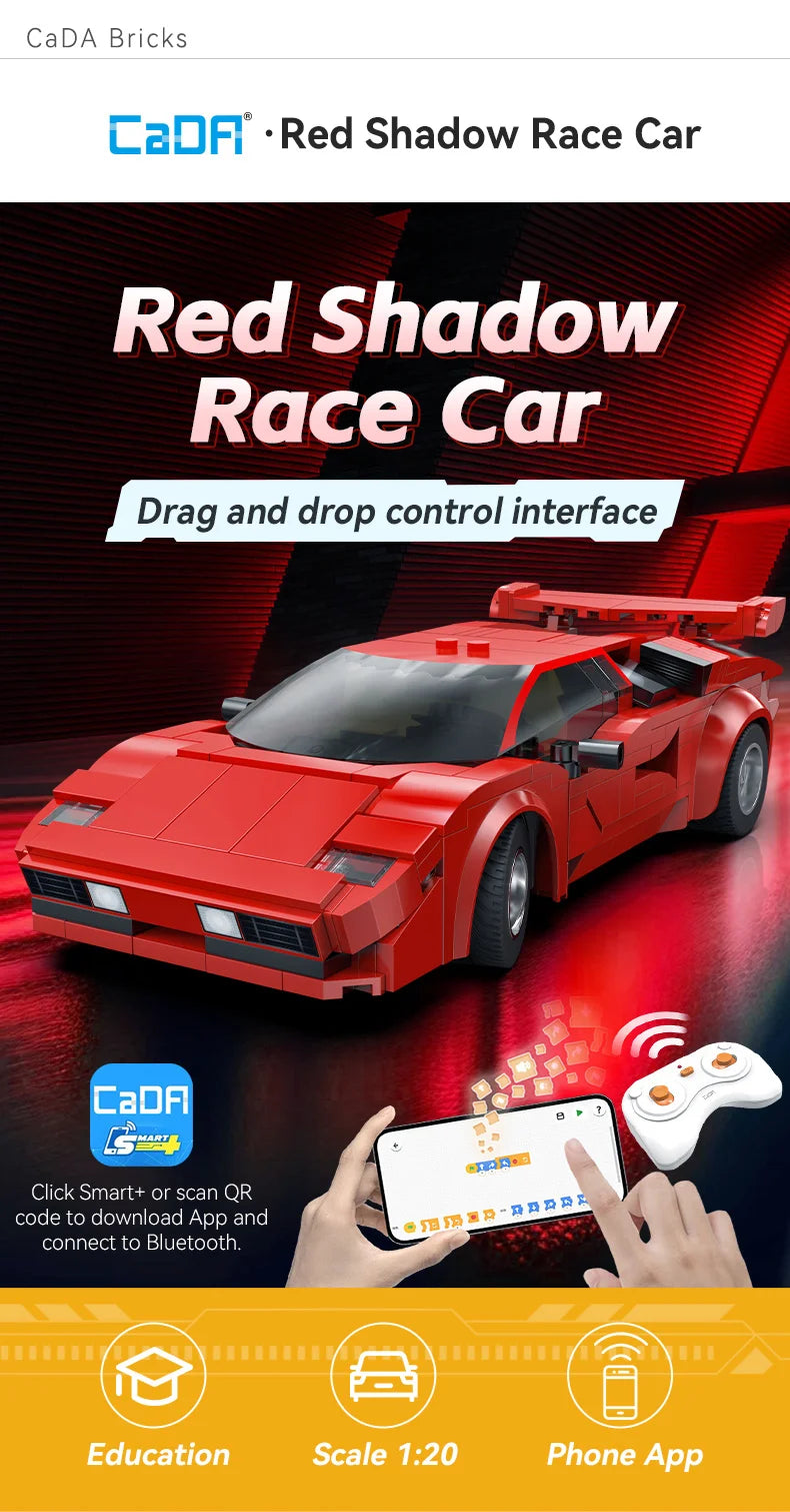 Cada 1:20 RC Voiture De Course En Blocs De Construction Ville Technologique Édition Limitée by Mon Labubu