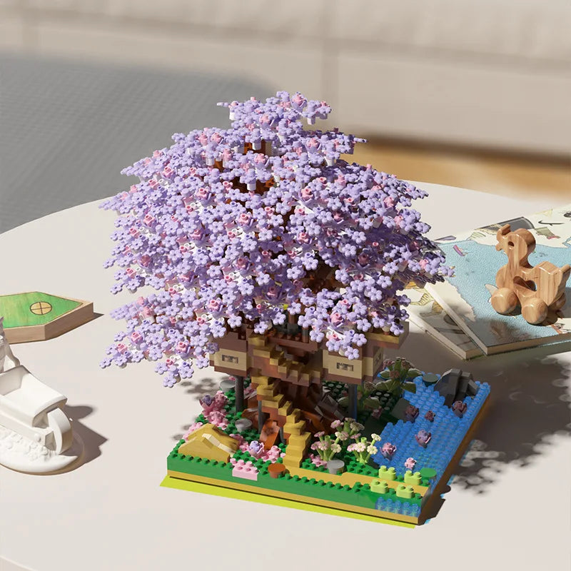 Arbre Sakura - Blocs de construction avec LED