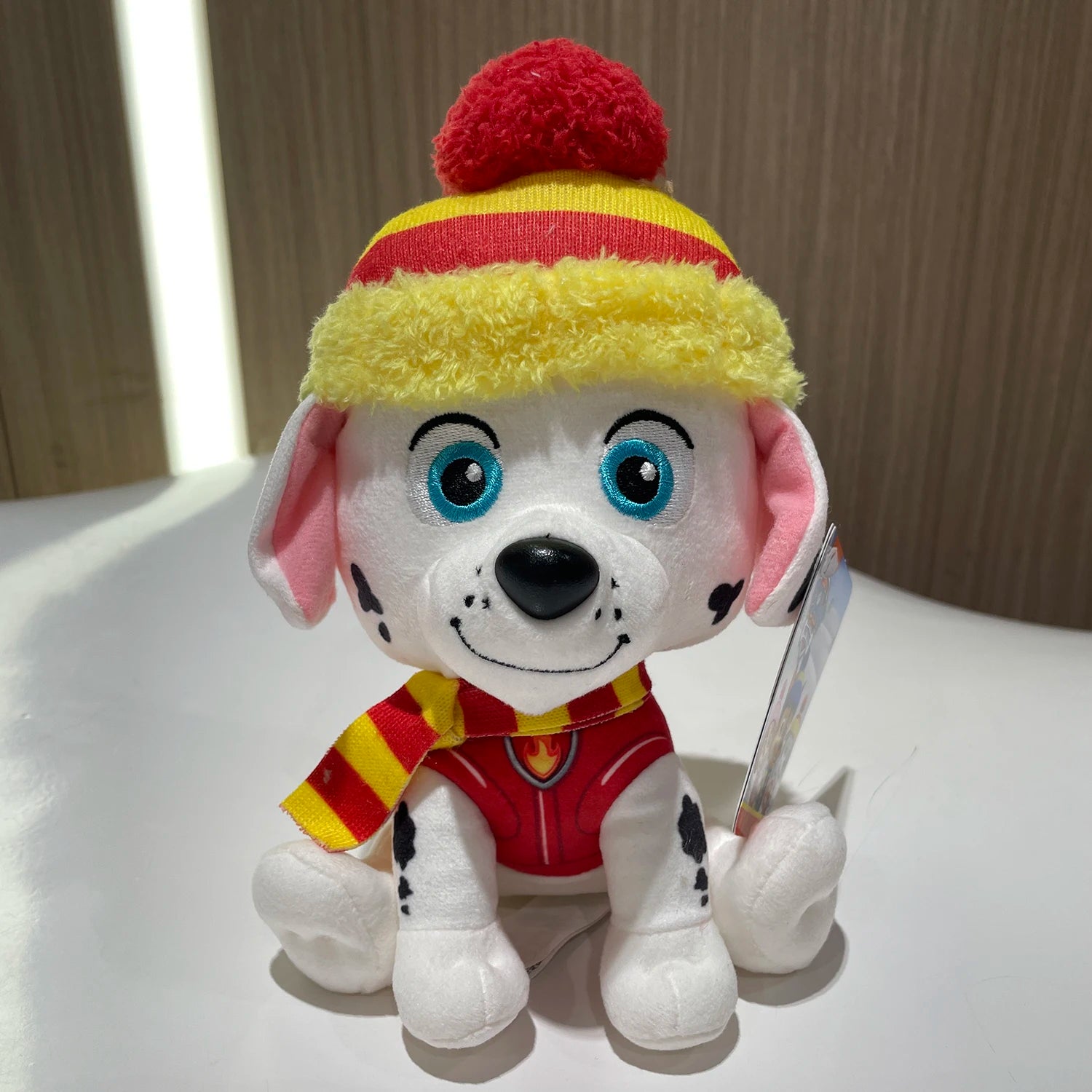 Original PAW Patrol Holiday Style Skye Chase Everest in scarf and hat. Officially licensed plush toy for ages 1 and up. 6 inches (15.2 cm).