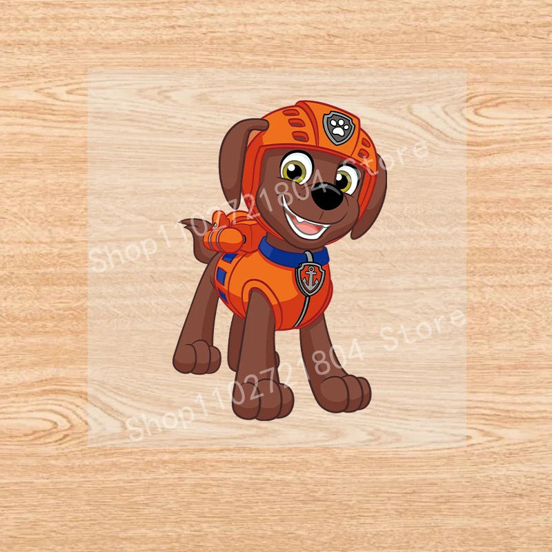 PAW Patrol-Autocollants de vêtements de dessin animé mignons, fer sur des patchs, autocollants de transfert de chaleur Anime Kawaii, cadeau de bricolage cool, fête de vacances