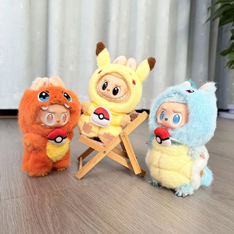 Labubu Ensemble Costume Quatre Styles Pikachu Échelle 1 sur 12