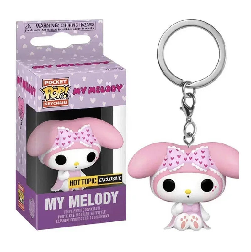 Funko Pop ma mélodie Kuromi avec Baku porte-clés jouet Hello Kitty Pochacco diable Kuromi poche Pop porte-clés modèle à collectionner jouets