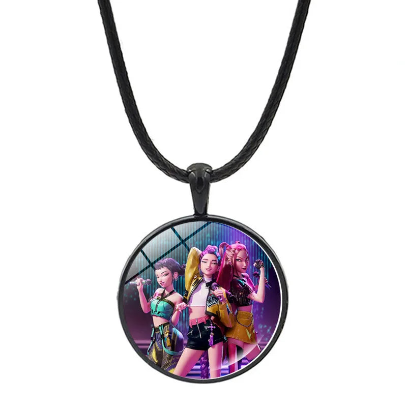 Collier Métal Coeur Démon Pendentif H Couple Kpop Idol