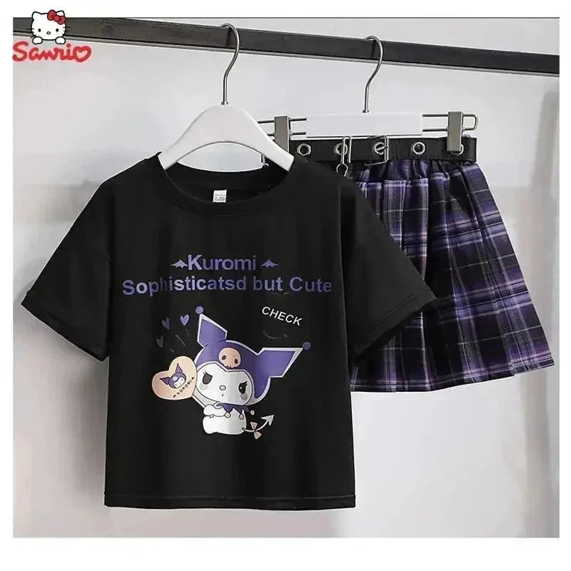 Kuromi – T-Shirt- und Rock-Set