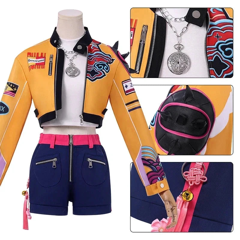 KPOP Rumi – Costume Cosplay Femmes Filles avec Perruque