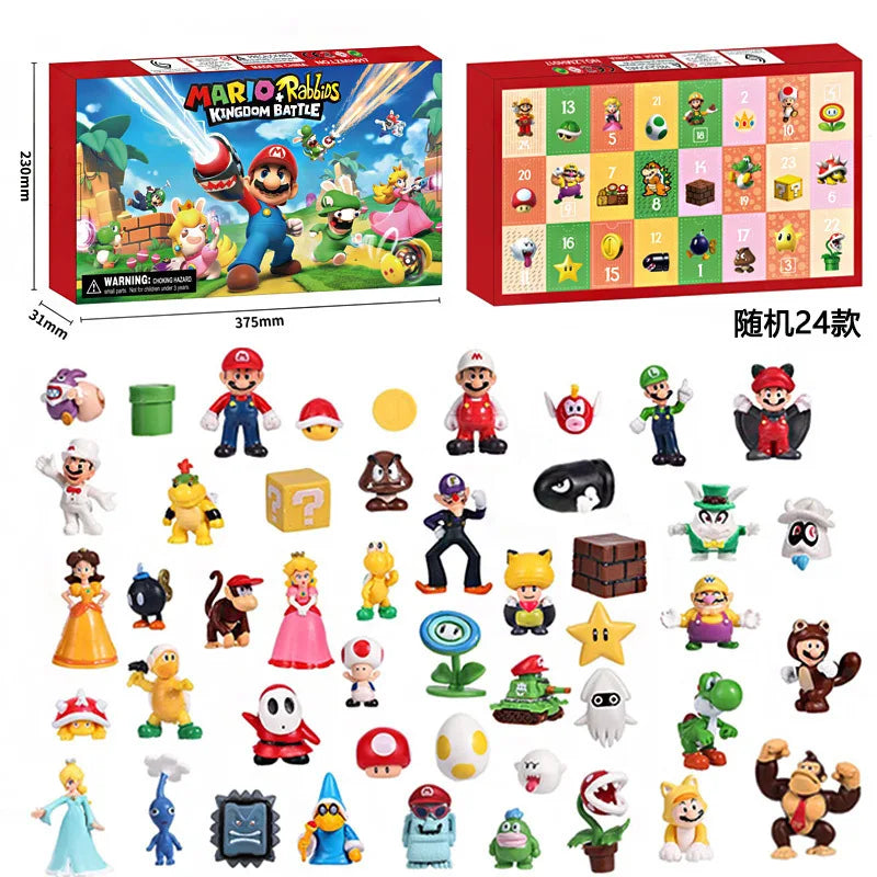Calendrier de l’Avent Mario 24 Figurines – Jouets Anime et Action Figures