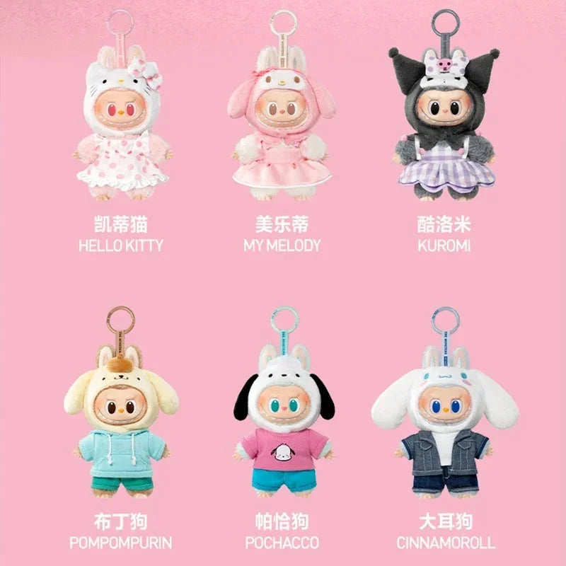 POP MART Porte-clé Peluche Labubu Hello Kitty - Sanrio Characters Series