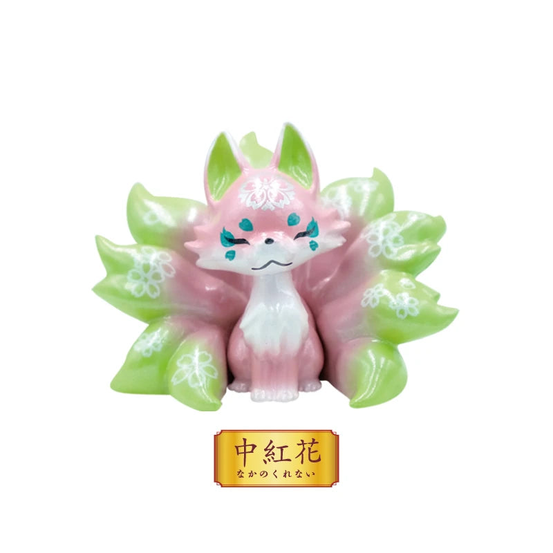 Figurine Renard à Neuf Queues Flower Bud – Série Four Seasons