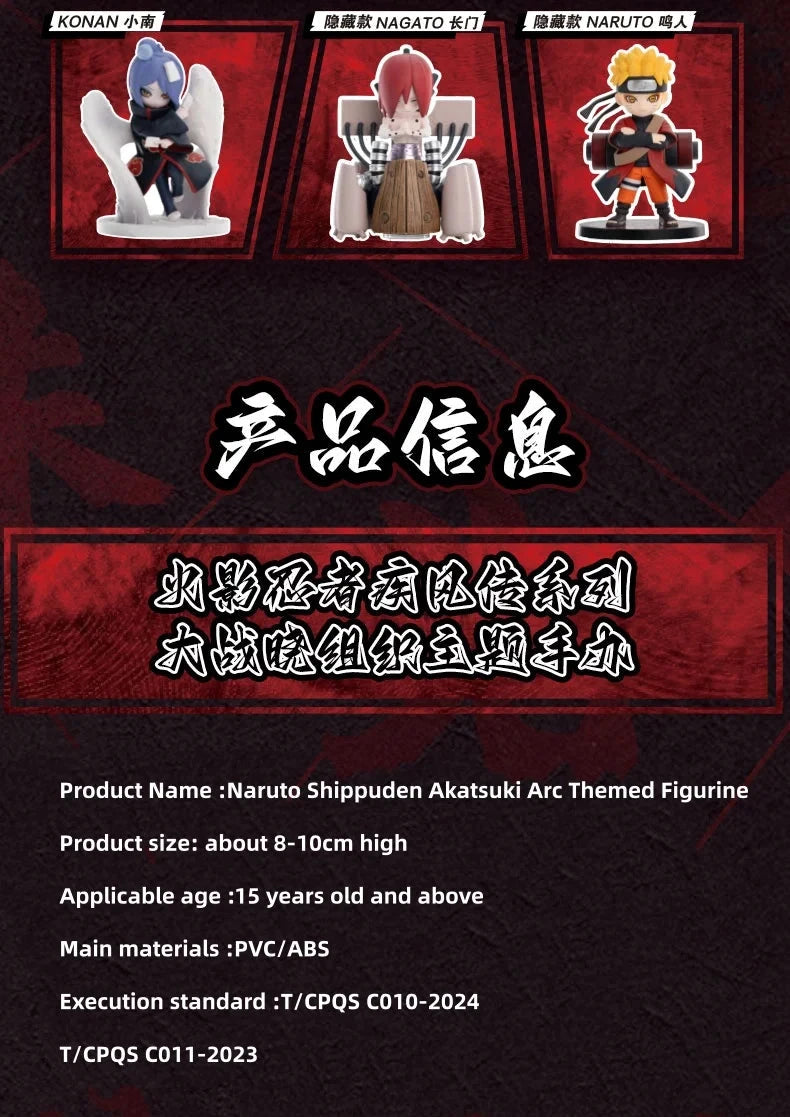 Pop Mart PVC-Figur Naruto Shippuden Akatsuki Arc Blindbox