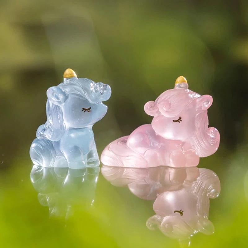 Light-Up Miniature Unicorn Statue