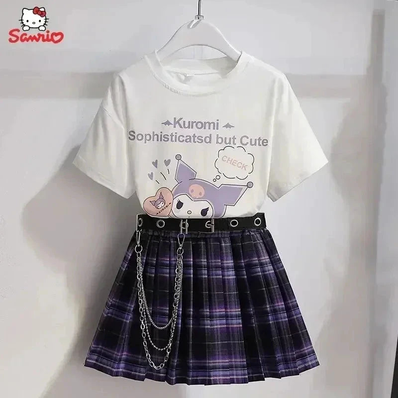 Kuromi – T-Shirt- und Rock-Set