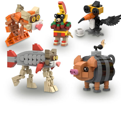 MOC – Italian brain bricks, Tung Tung Sahur figurines, Tralalero Tralala building blocks, toys for boys, birthday gifts