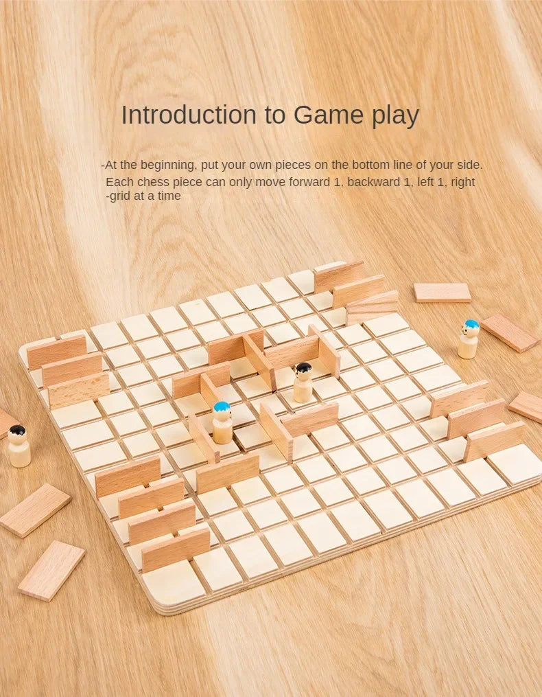 Jeu de Société Éducatif en Bois Montessori Édition Limitée Pour 2 À 4 Joueurs et Familles by Mon Labubu
