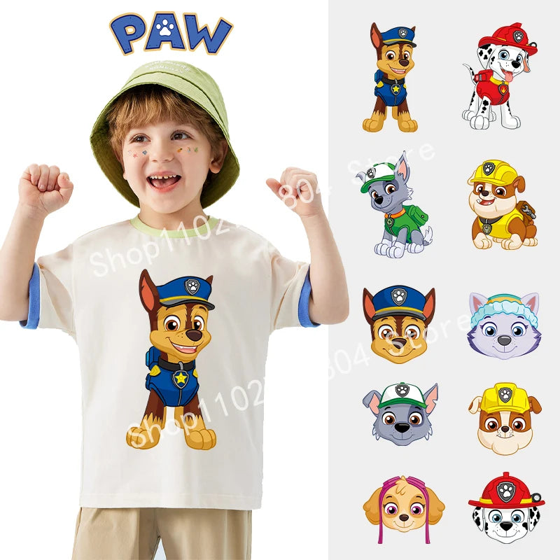PAW Patrol Patchs Thermocollants Kawaii Transferts Chauds