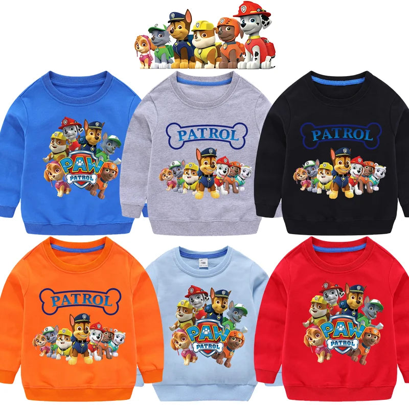 Niedlicher Paw Patrol Hoodie für Sport, Freizeit, mit Paw Patrol-Motiven, Patchwork-Design, Pullover, Herbst, Sportbekleidung, Geburtstagsgeschenk, 2024
