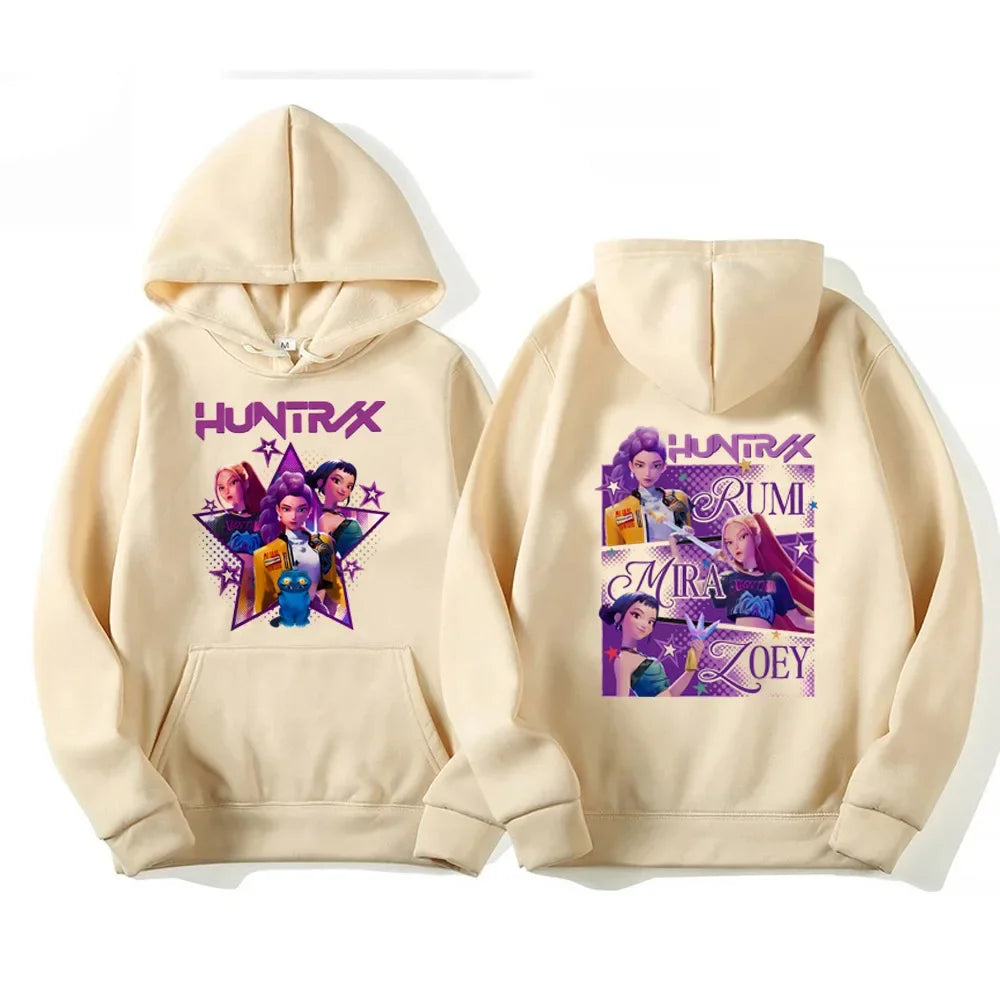 Huntrix Sweat À Capuche Femme Dessin Animé Harajuku