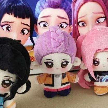 K-pop Demon Hunters Plush Keychain Doll Zoey Rumi Saja Boys K-pop Girl Group Keychain Students Backpack Hanging Pendant Fans Gift