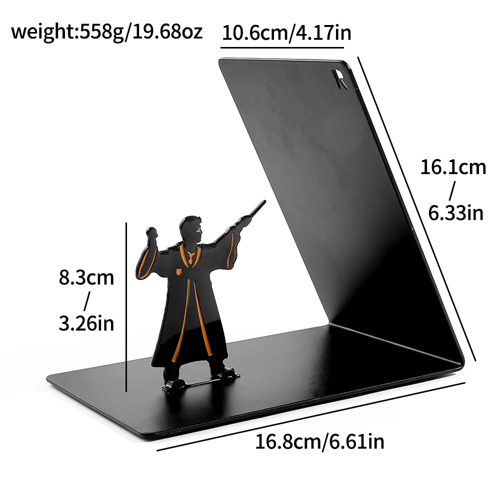 Serre-livres en métal robuste Harry Potter, pour bureau, bureau d'étudiants, décoration de maison, super cadeau, ornement de bureau