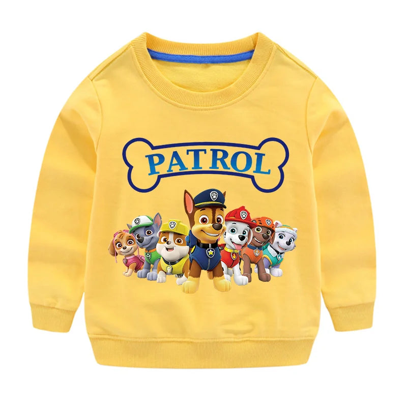 Niedlicher Paw Patrol Hoodie für Sport, Freizeit, mit Paw Patrol-Motiven, Patchwork-Design, Pullover, Herbst, Sportbekleidung, Geburtstagsgeschenk, 2024