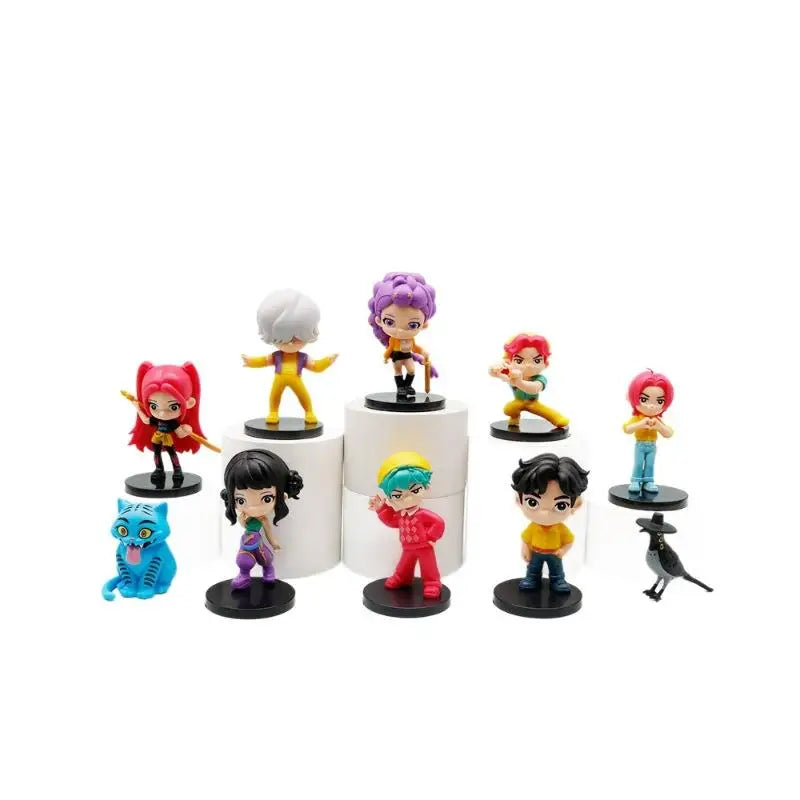 KPop chasseurs de démons dessin animé Figurine poupée jouets Mira Rumi Zoey Huntrix PVC modèle Statue Collection décoration cadeaux d'anniversaire