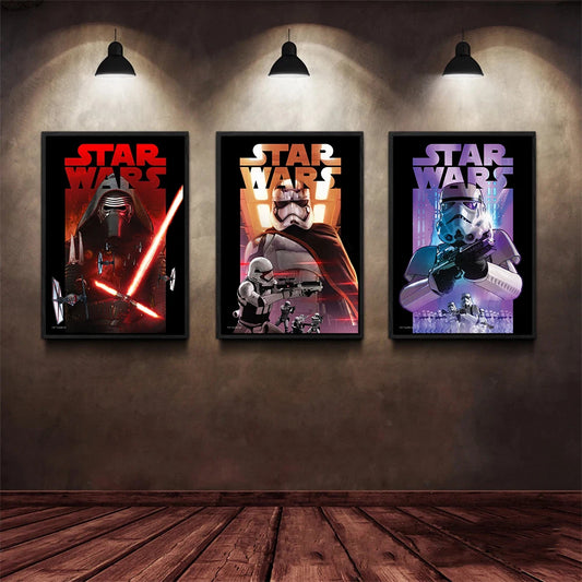 MINISO Poster Star Wars Toile HD Dark Vador Et Yoda Sans Cadre Édition Limitée Collection Iconique by Mon Labubu