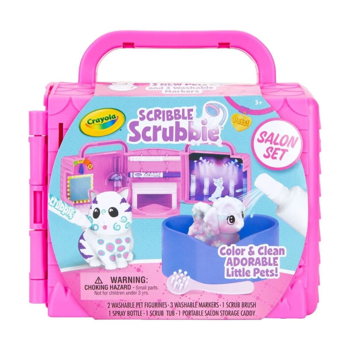 Crayola – Washimals Beauty Salon Mallette avec Animaux à Colorier