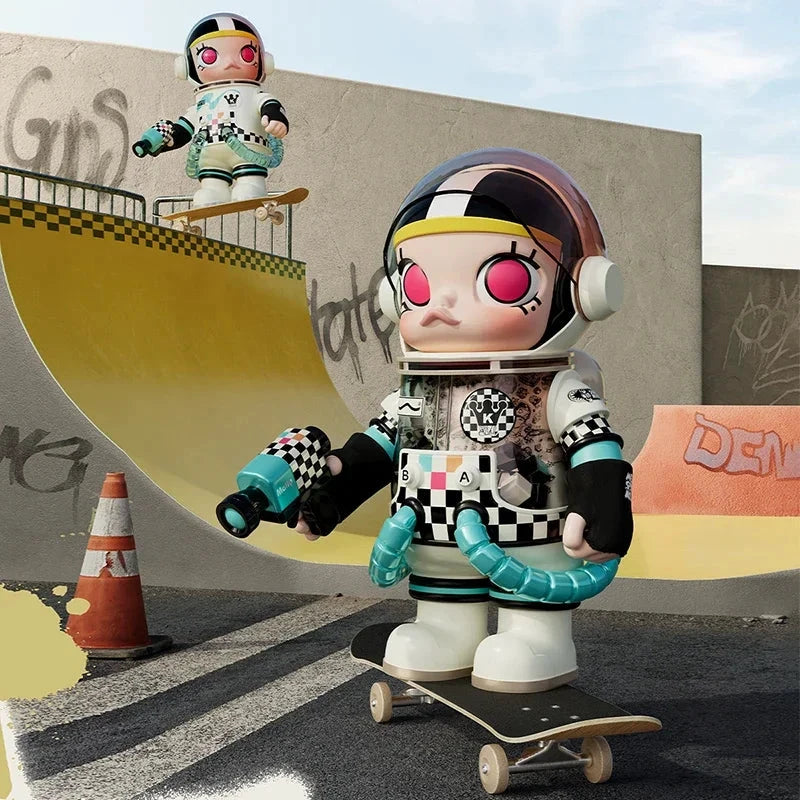 POP MART MEGA SPACE MOLLY 400% VANS Serie Überraschungsbox Original Blind Box Guess Toys Beutel Ornament Figuren Heim- und Bürodekoration