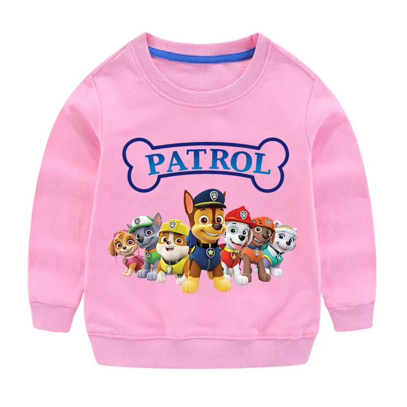 Niedlicher Paw Patrol Hoodie für Sport, Freizeit, mit Paw Patrol-Motiven, Patchwork-Design, Pullover, Herbst, Sportbekleidung, Geburtstagsgeschenk, 2024