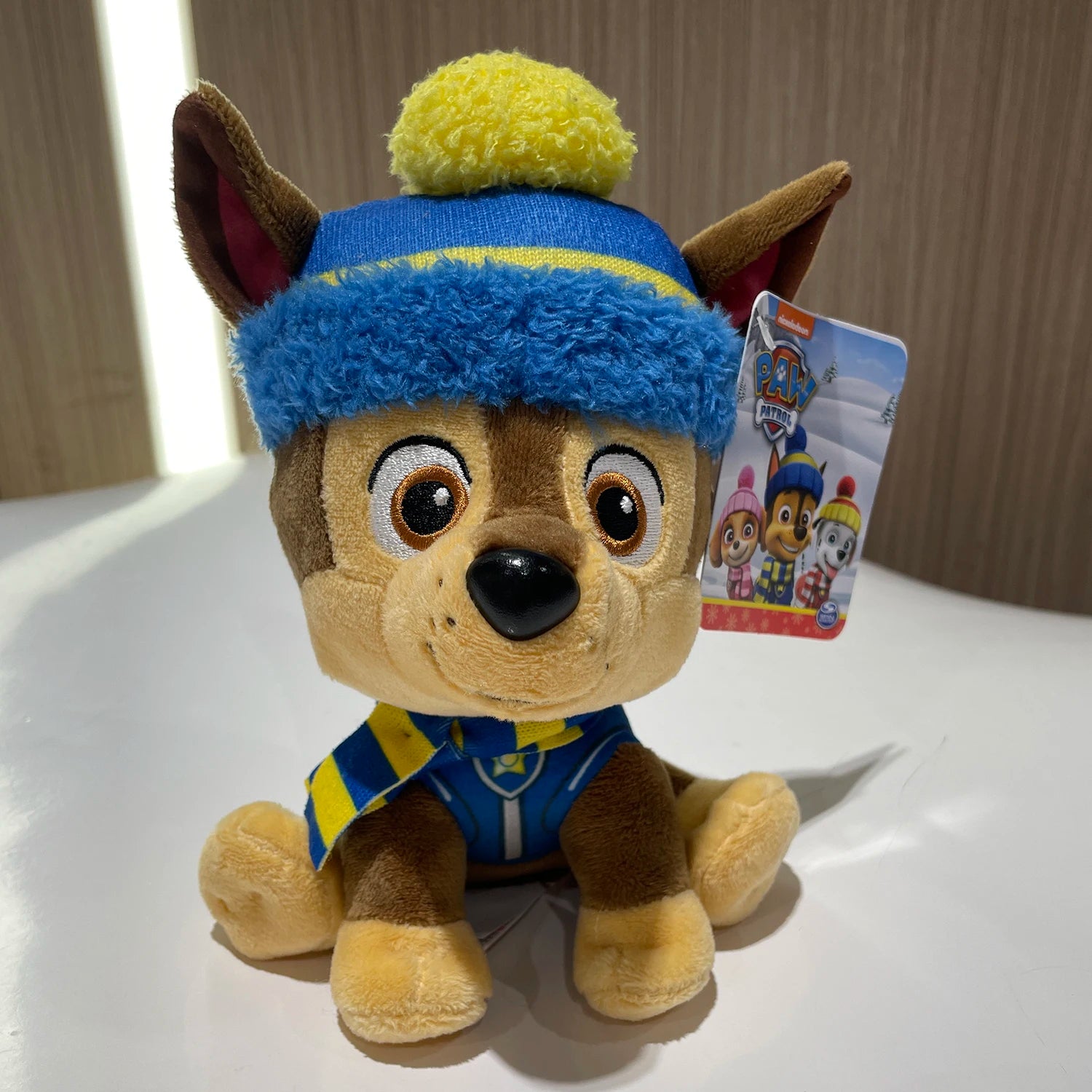 Original PAW Patrol Holiday Style Skye Chase Everest in scarf and hat. Officially licensed plush toy for ages 1 and up. 6 inches (15.2 cm).