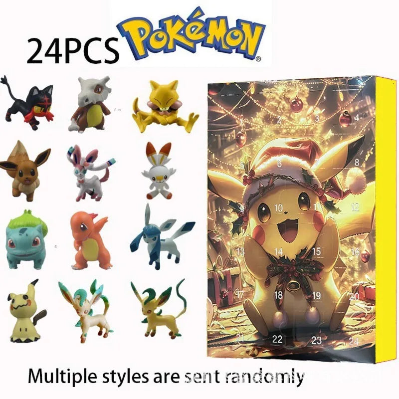 Bandai Calendrier de l’Avent Pokémon 24pcs – Figurines Pikachu & Amis