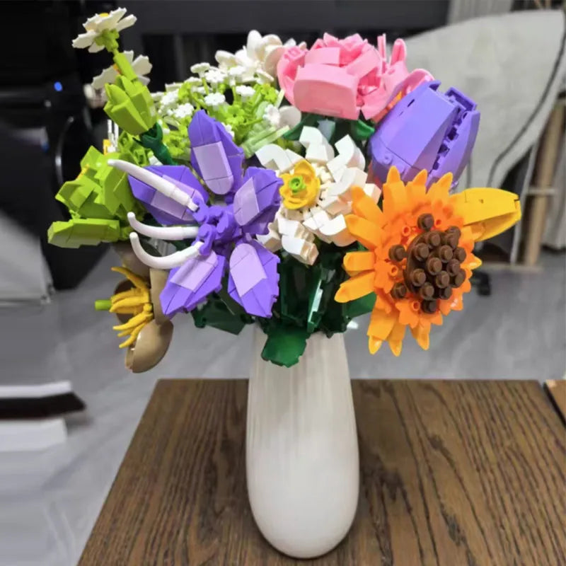 Calendrier De L’Avent 2025 Fleurs À Construire En Blocs Édition Limitée Pour Adultes Et Enfants by Mon Labubu