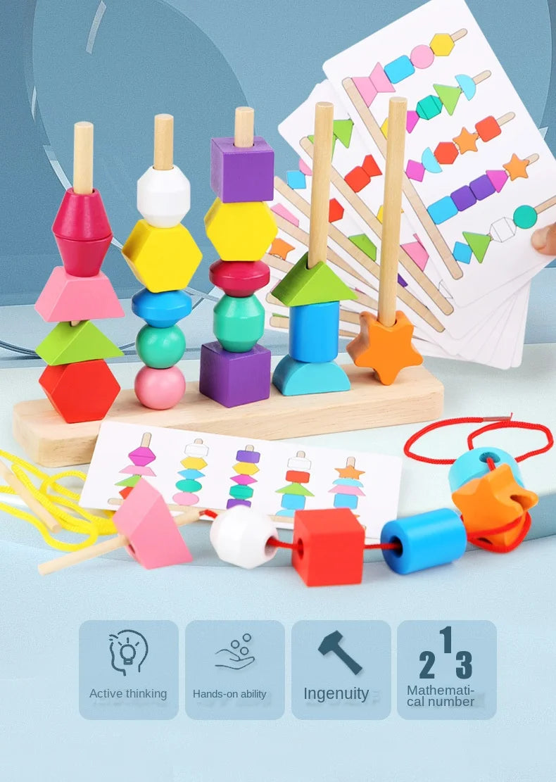 Jeu Montessori Bois Puzzle Couleurs Et Formes Bébé Édition Limitée Élégante Collection Bois Durable by Mon Labubu