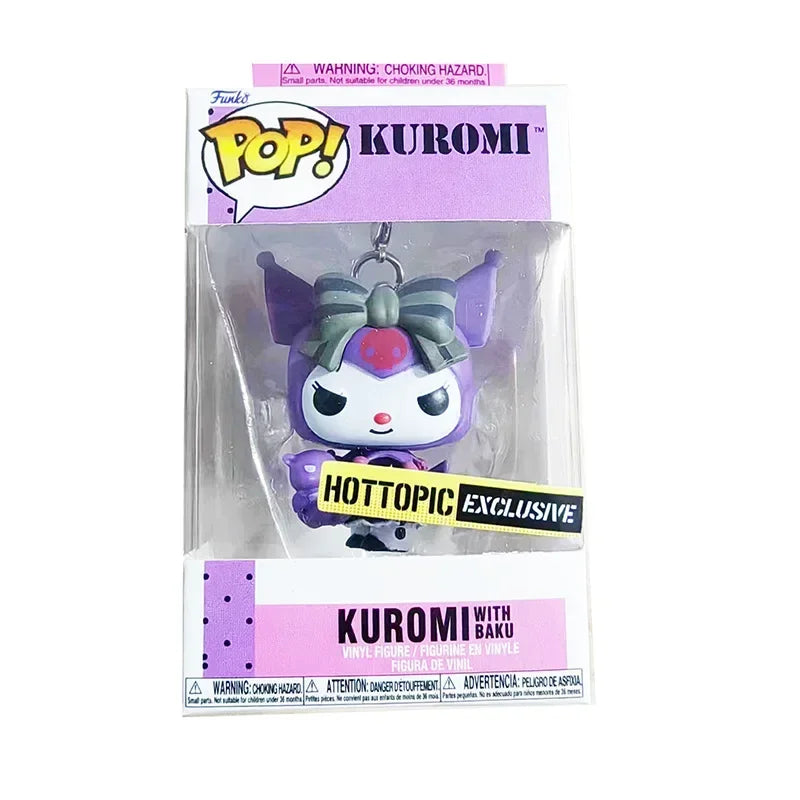 Funko Pop ma mélodie Kuromi avec Baku porte-clés jouet Hello Kitty Pochacco diable Kuromi poche Pop porte-clés modèle à collectionner jouets