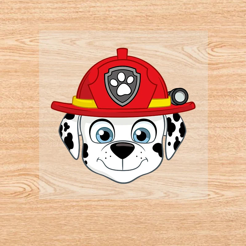 PAW Patrol-Autocollants de vêtements de dessin animé mignons, fer sur des patchs, autocollants de transfert de chaleur Anime Kawaii, cadeau de bricolage cool, fête de vacances