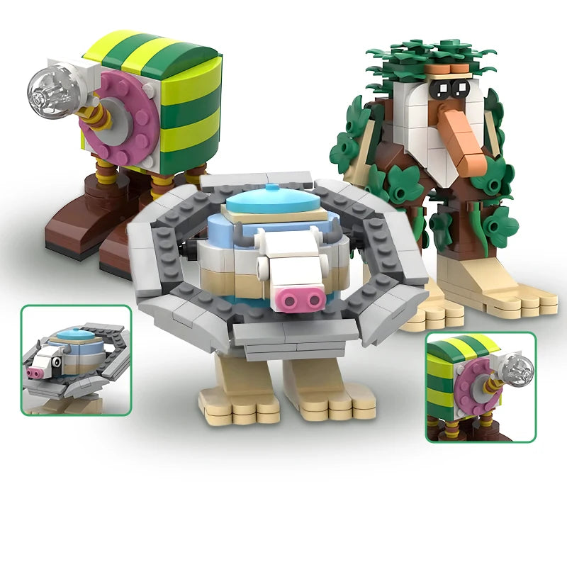 MOC – Italian brain bricks, Tung Tung Sahur figurines, Tralalero Tralala building blocks, toys for boys, birthday gifts