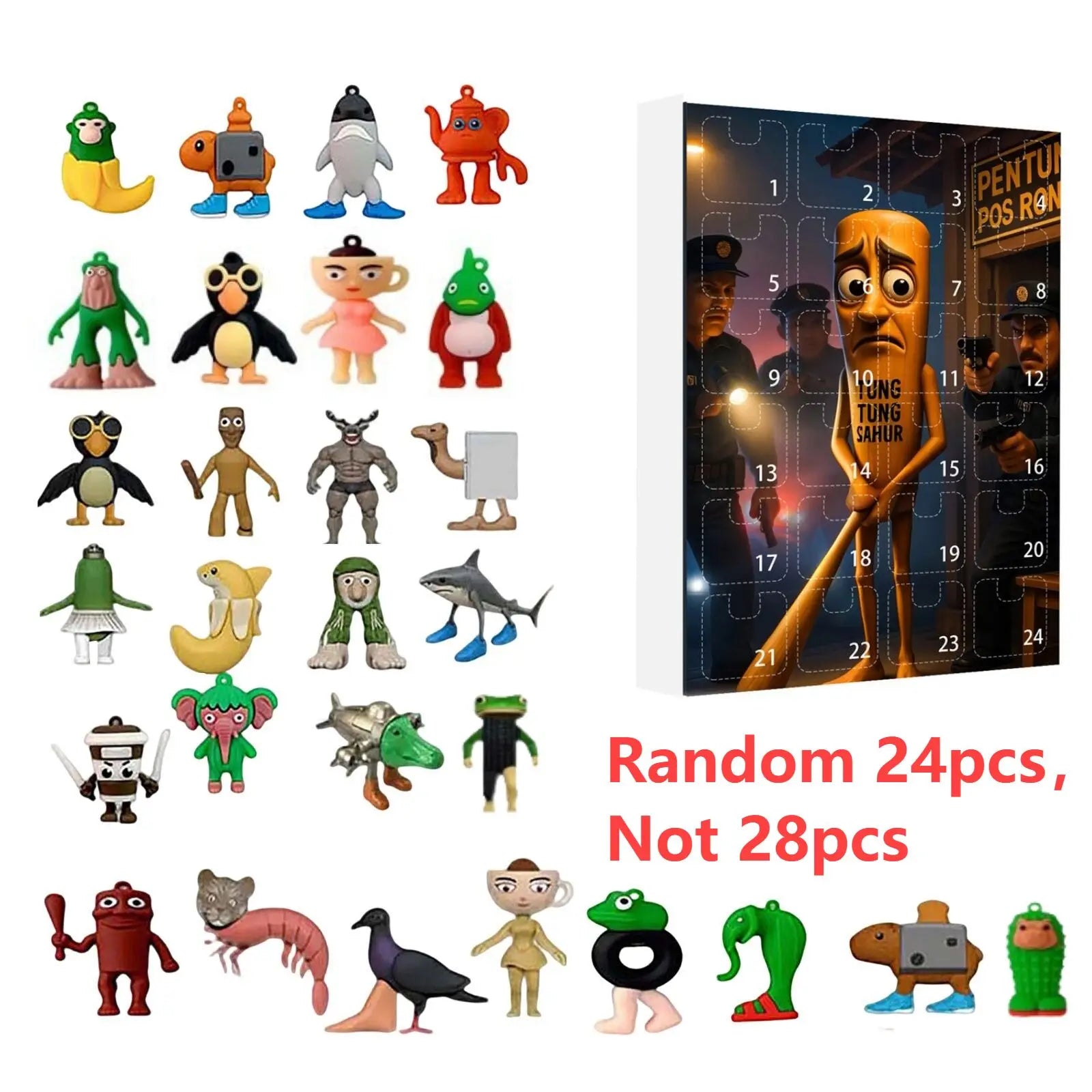 Brainrot Italien Calendrier Avent Acryliques Figurines Exclu by Mon Labubu