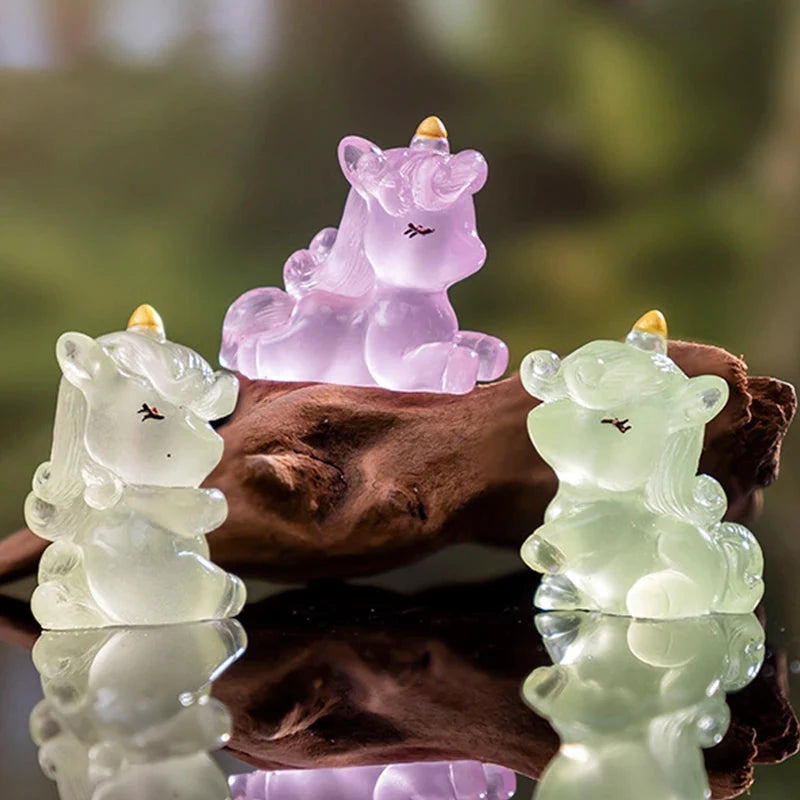 Light-Up Miniature Unicorn Statue